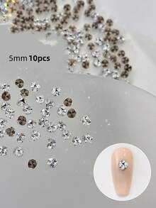 10-30颗3D立体叠层美甲水钻，超闪亮尖头水晶美甲饰品，美甲沙龙及DIY美甲爱好者必备的潮流闪亮美甲宝石 - 彩色 - 查看 7
