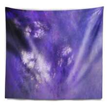 Designart TAP16390-92-78 ' Blur Purple Sky with Stars' Abstract Blanket Décor Art for Home and Office Wall Tapestry x Large: 92" x 78" - como en la foto - Ver 4