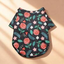 1pc New Spring/Summer Pet Apparel, Cat/Dog T-Shirt With Leg Holes - Multicolor - View 13