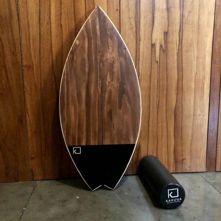 Balance Board Surf (Grande) para Adulto - Negro y Nogal - Ver 1