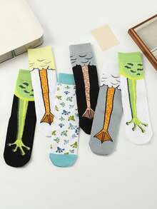 1/3 双随机款女士可爱青蛙图案船袜，春夏款 - 彩色 - 查看 4