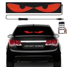 Programmable Flexible LED Screen For Car Windows, Ultra-Thin Flexible LED Display, DIY Car Dynamic LED Smart Colorful Eye Lamp Flexible Screen, Car LED Devil Eyes - Multicolor - View 2
