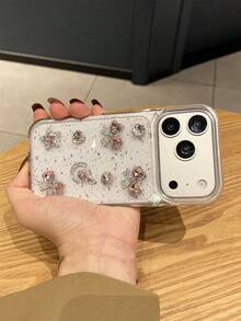 Ốp lưng điện thoại sang trọng, dễ thương, đính đá lấp lánh hình nơ, ngôi sao, ngọc trai, chất liệu epoxy, tương thích với iPhone 17 Pro Max, 17 Pro, 17, 16 Pro Max, 16 Pro, 16, 15 Pro Max, 15 Pro, 14 Pro Max, 14 Pro, trong suốt, lấp lánh, chống rơi vỡ. - Sao Cung - Xem 6