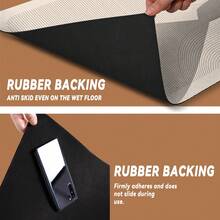 Coffee Machine Mat, Kitchen Dining Table Heat Insulation Pad, Waterproof Drip-Dry Mat With Non-Slip Rubber Bottom, Easy To Clean - Champagne - View 6