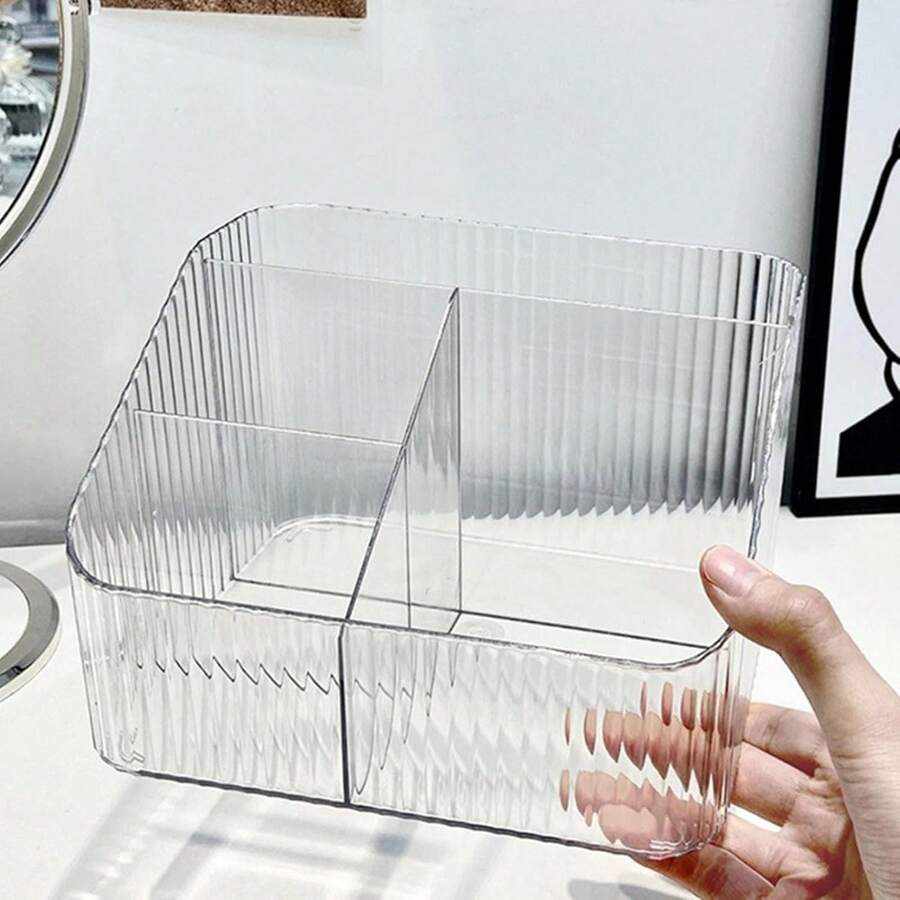 1pc Premium Cosmetic Storage Box, Transparent Organizer Rack, Makeup Holder - Clear - View 1