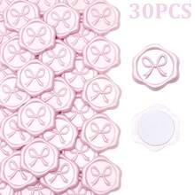 30pcs 3D Bow Wax Seal Stickers - Elegant Self-Adhesive Champagne Color Seals, Suitable For Wedding Invitations, Gift Packaging Decoration, Envelopes, Christmas And Party Decorations, Greeting Cards - 蝴蝶結 - 查看 14