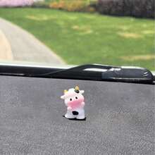 Cute Cow Car Interior Decor Ornament, Car Center Console Decor, Car Accessories - One Size - View 7
