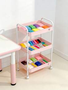 OBOVAY 1 pieza Carrito metálico multiusos para habitación de bebé, móvil, estantería multifuncional para decoración de guardería, artículos esenciales para recién nacidos, dormitorio de niños, artículos esenciales para bebés recién nacidos - Multicolor - Ver 7