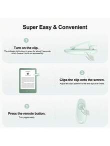 MAHYKO 300mAh Long Battery Life Remote Page Turner For Kindle Paperwhite, Colorsoft Scribe, Oasis EBook Readers, Tablet Remote Control For IPad, Camera Video Remote Trigger, With Wrist Strap And Storage Bag - Mint Green - View 4