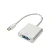 Mini DisplayPort To VGA Adapter: Secure Connection, High Compatibility For Professional Presentations And Educational Use - White - View 6