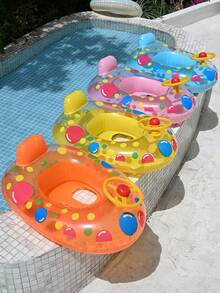 1 Stück kreative Donut-förmige Schwimmring, Kaffee/Grün/Rosa Farbe, aufblasbarer Schwimmring, perfektes Sommergeschenk für Pool- und Strandpartys, Spaß und Entspannung für Erwachsene im Urlaub - Verschiedenfarbig - Übersicht 2