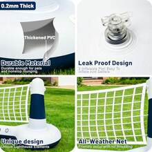 Large Inflatable Pool Games Volleyball Net Pool Floats Set with 9" Anchor Ball 2 Weight Bags and Yacht Design Floating Swimming Game Toy for Adults Perfect for Summer Water Sport Pool Party - como en la foto - Ver 8