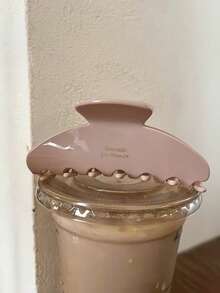 4个/1个 4.48英寸/11.4厘米 黑色、白色、棕色、粉色 轻质塑料发夹，时尚百搭 优雅简约纯色发爪，适合日常佩戴、休闲、派对、通勤、海滩、度假、马尾辫、发髻等发型，也可用于洗脸/洗头、化妆等场合，是理想的配饰。（字母标签为单面，无特定含义，仅作装饰用途）夏季发饰 沙滩发夹 度假 - 彩色 - 查看 6