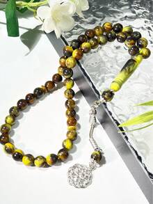 1条45颗渐变单串吊坠手链念珠，男女通用 - 彩色 - 查看 4