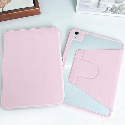 适用于 iPad 10/11（A16）2025/9/8/7、Mini 6、Pro 11/12.9（2018/2020/2021/2022）的 360° 旋转保护壳，带笔槽，超薄/智能支架/自动唤醒保护壳，兼容 Apple。