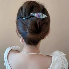 1个亚克力鱼形发夹 - 黑色 - 查看 5