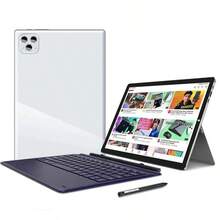 New 2026 Android 12 Tablet 8 Core 2.5Ghz/8GB RAM/256GB Storage Support 256GB SD Expansion/10.1-Inch 1920*1080 LED Screen/5G.4G WIFI /Dual SIM Card Callable/8800mah/Type-C/8mp+16mp Webcam/With Leather Case, Keyboard, Stylus, Adapter, Earphones,OTC Connectors - 白色 - 查看 8