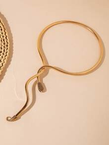 1 chiếc vòng cổ hình đầu và đuôi rắn bằng hợp kim kẽm phong cách Punk, món quà độc đáo dành cho phụ nữ dự tiệc. - Nhiều màu - Xem 6