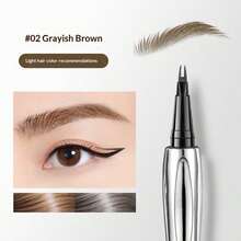 1PC Recommended Brow Pencil, Waterproof & Sweat-Proof, No Smudging, Defines Brow Hair Precisely,Suitable For Beginners With No Skills, Halloween, Makeup, Beauty, Brow Pen, Christmas, Stocking Fillers, Eyebrow Pencil Black, Eyebrows, Brown - Multicolor - View 12