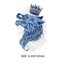 Tiger Head Heat Transfer Iron On Stickers For T-Shirt Jeans Pillow Clothes DIY Decoration A-Level Washable Patches With Waterproof  Protection Decoration Applique - Wolf - View 4