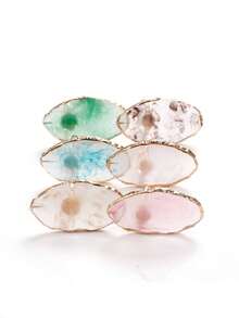 Resin Stone Color Board Rings For Nail Art - Reusable And Adjustable Prop For Nail Photography, Showcasing Unique Designs With Stand, Suitable For Nail Display - Multicolor - View 11