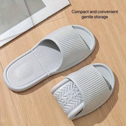 Pantuflas plegables portátiles - Pantuflas de viaje ligeras con suelas antideslizantes, diseño plegable para uso en interiores/exteriores en todas las estaciones, unisex, adecuadas para gimnasio, hotel, hogar - Fácil de llevar, Mujer
