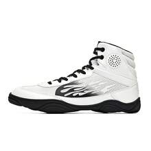 Giày đấm bốc nam, giày bốt đấm bốc chuyên nghiệp, nhẹ, thoáng khí, hỗ trợ mắt cá chân, chống trượt và chống mài mòn, giày tập luyện và thi đấu dành cho người lớn nam và nữ, giày đấm bốc unisex, dùng cho tập luyện và thi đấu. - trắng - Xem 13