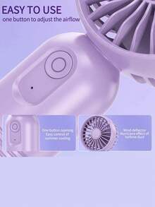 1 chiếc quạt mini cầm tay công suất cao, màu trơn, kiểu dáng tối giản, sạc USB, thích hợp cho hoạt động ngoài trời mùa hè, thể thao, công việc, du lịch, học tập và sử dụng hàng ngày. - Nhiều màu - Xem 9