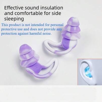 Superior Sound Insulation That Won't Damage Your Ears, Specially Designed For Sleep, Noise Reduction And Anti-Snoring, Waterproof Ear Tips, Adult Earmuffs, Suitable For Showering, Washing Hair, And Swimming, Waterproof Earplugs.