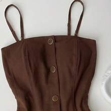 Tailored Jumpsuit With Front Buttons And Utility Pockets – Marrante Collection 2026 - Rust Brown - View 2