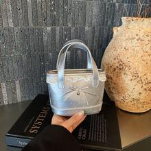 Túi xách ren hình trái tim, túi xô mini ngọt ngào và cá tính, túi đeo chéo độc đáo dành cho nữ. - Nhiều màu - Xem 11