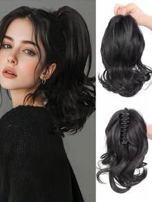 10 Inch Synthetic Kinky Curly Ponytail Extension With Claw Clip, Adds Hair Volume And Style, Elegant Hair Clip, Women's Hair Claw Accessory - Multicolor - View 12