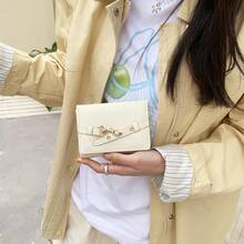 Mi Buckle ~ INS Korean Minimalist Retro Women Tri-Fold Wallet Large Capacity Card Holder - Multicolor - View 11