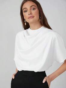 Top forma relajada con fruncido - Blanco - Ver 6