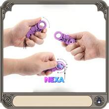 3D Printed Fidget Gear Keychain With 3-In-1 Sensory Function - Multiple Colors Available, Gear Design, Rotating Keychain, Flexible Finger Toy, Stress Relief, Perfect Gift For Friends. (Color Varies Due To Different 3D Printing Angles) - Multicolor - View 1