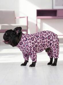 Dog Summer Shedding Hair Control Pajamas - Breathable High Stretch Full Coverage Pet Rompers, Summer Anti Licking & Bug Protective Jumpsuit For Medium Large Dogs, All Over Printing Dog Clothes - Cute Plum Blossom Pattern - Multicolor - View 4