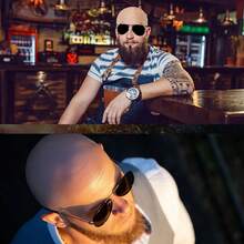 3Pieces Halloween Bald Cap Makeup Latex Bald Head Wig Caps Cosplay Costume For Adults - View 9