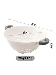 1 pièce Panier de drainage d'oreille de style INS, design creux en plastique épaissi, panier à fruits, assiette à collations, bol à bonbons, plateau de fruits secs, rangement de cuisine créatif pour la maison, panier de rangement multifonctionnel de haute qualité, convient pour le rangement de cuisine, la table basse du salon, le service de table à manger, le pique-nique, le camping, les rassemblements de vacances - Multicolore - Voir 2