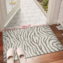 1PC  Zebra Stripe Pattern Print Design 5x7 Washable Area Rugs For Living Room Bedroom, Velvet Material Low-Pile Carpet Suitable For Indoor Outdoor High Traffic Areas,  Soft Texture Holiday Print Mat(1) - A - 查看 6