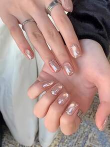 HEFENNA 1pc Chasing Light Glass Bead Cat Eye Gel Nail Polish, UV/LED Cured, Long-Lasting & Chip-Resistant - Multicolor - View 2