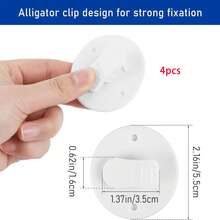 Kẹp rèm tắm bằng nhựa, chống gió và chống bắn nước, dùng cho phòng tắm, có keo dán và trọng lượng để cố định rèm, kẹp rèm cửa sổ phòng tắm. - trắng - Xem 9