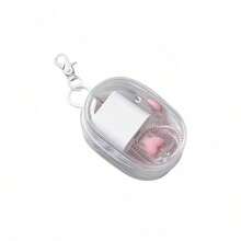 Cute Clear Organizer Keychain Bag For Earbuds And Charging Cable - Nhiều màu - Xem 2