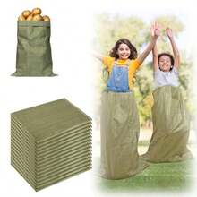 UNIFAMILY - Bolsas de carreras de 37.5 x 23.6 pulgadas para niños y adultos 10 bolsas de carreras para juegos de deportes al aire última intervensión juegos de césped al aire última intervensión - Verde oscuro - Ver 7