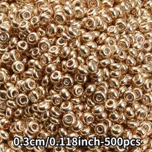 200/500/1000 hạt cườm thủy tinh nhỏ màu vàng và bạc, kích thước 2/3/4mm, dạng tròn dẹt, dùng làm phụ kiện trang sức - Khuyên tai, vòng tay, dây chuyền, móc khóa, dây chuyền điện thoại - Mặt dây chuyền tua rua thủ công - Nhiều màu - Xem 11