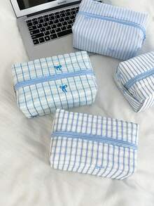 MEYOU FAIRY 化妆包、便携手提包、收纳包、洗漱包、大容量化妆包、化妆纸巾收纳包、旅行必备包、收纳包、女士/女孩卫生巾收纳包、学生铅笔盒、内袋、拉链枕形袋、方形包、大号化妆包 - 彩色 - 查看 5