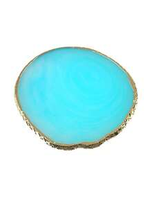 Resin White Nail Art Color Display Plate - Imitation Agate Design Golden Edge Nail Polish Palette Display Board, Lightweight Portable Round Nail Art Mixing Palette For Women & Girls, Nail Polish Mixing Palette, Agate-Style Nail Art Display Board, Nail Supplies, Nail Art Tools, Press On Nails Tool, Nail Art Supplies For Back To School, Resin Nail Color Display Palette - Multicolor - View 9
