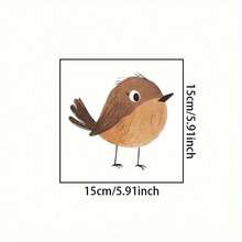 1pc Traditional Style Charming Sparrow Wall Sticker, Easy To Install And Waterproof PVC Plastic Material, Suitable For Windows, Living Room, Bedroom, Dorm And Classroom - A - View 7