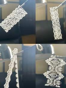 3D蕾丝美甲模具 - 硅胶美甲雕刻模具，带有蕾丝图案，适用于DIY美甲设计、美甲师、沙龙及个人使用，可制作临时或永久美甲。 - 彩色 - 查看 8