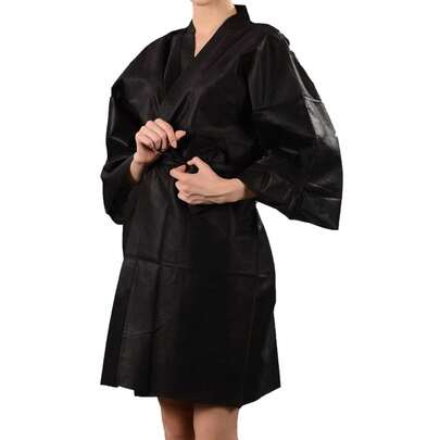 Fancystyle Pack Of 1/10/20 Disposable Spa Robes Travel Kimono Bathrobe Body Wrap For Spa And Salon Or Skincare Treatments