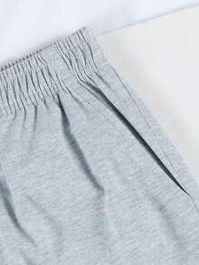 1 pieza Pantalones versátiles, casuales y cómodos de estilo retro para calle y deportes al aire libre, adecuados para el verano, para niñas y adolescentes - Gris Claro - Ver 10